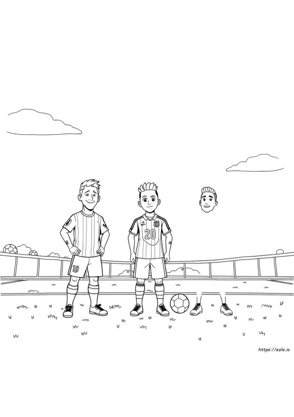 Messi Neymar Mbappe Coloring Pages