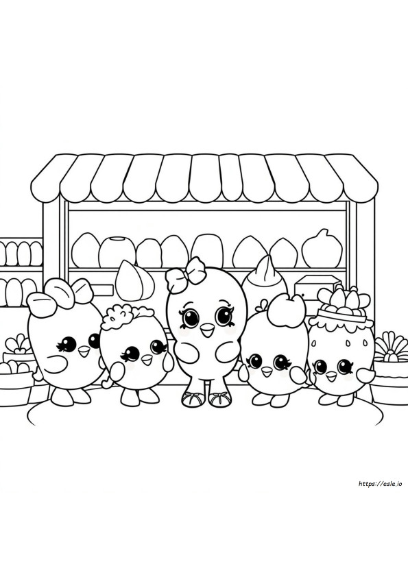 Full Size Cute Shopkins Coloring Pages