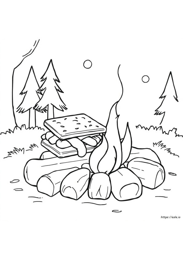 S'mores Para Colorear E Imprimir