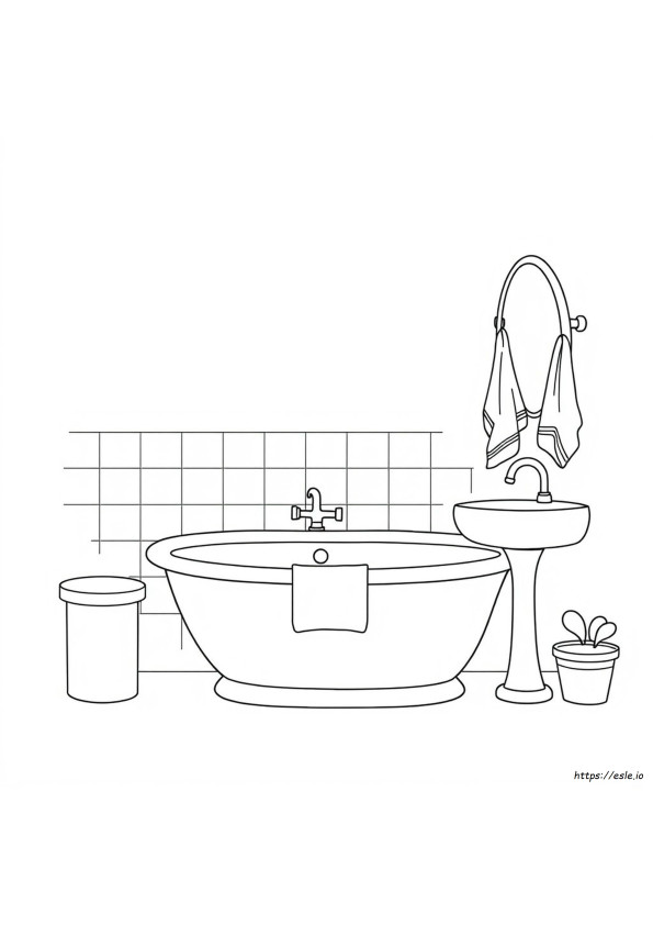 Gambar Mewarnai Kamar Mandi