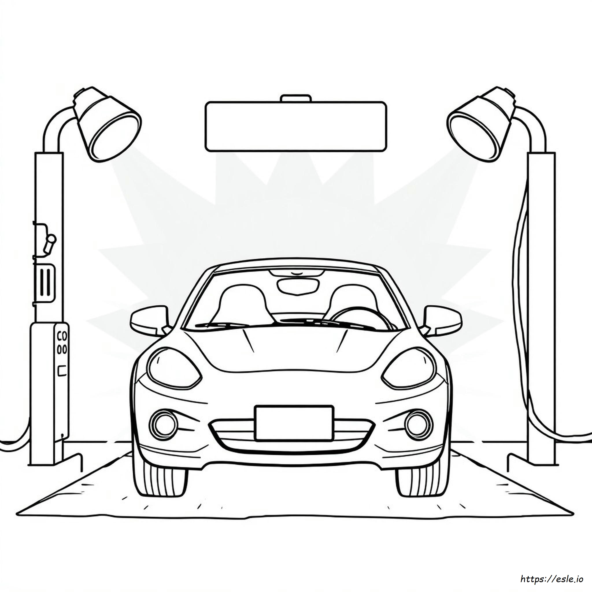 Dibujo Para Colorear De Lavado De Coches Imprimible