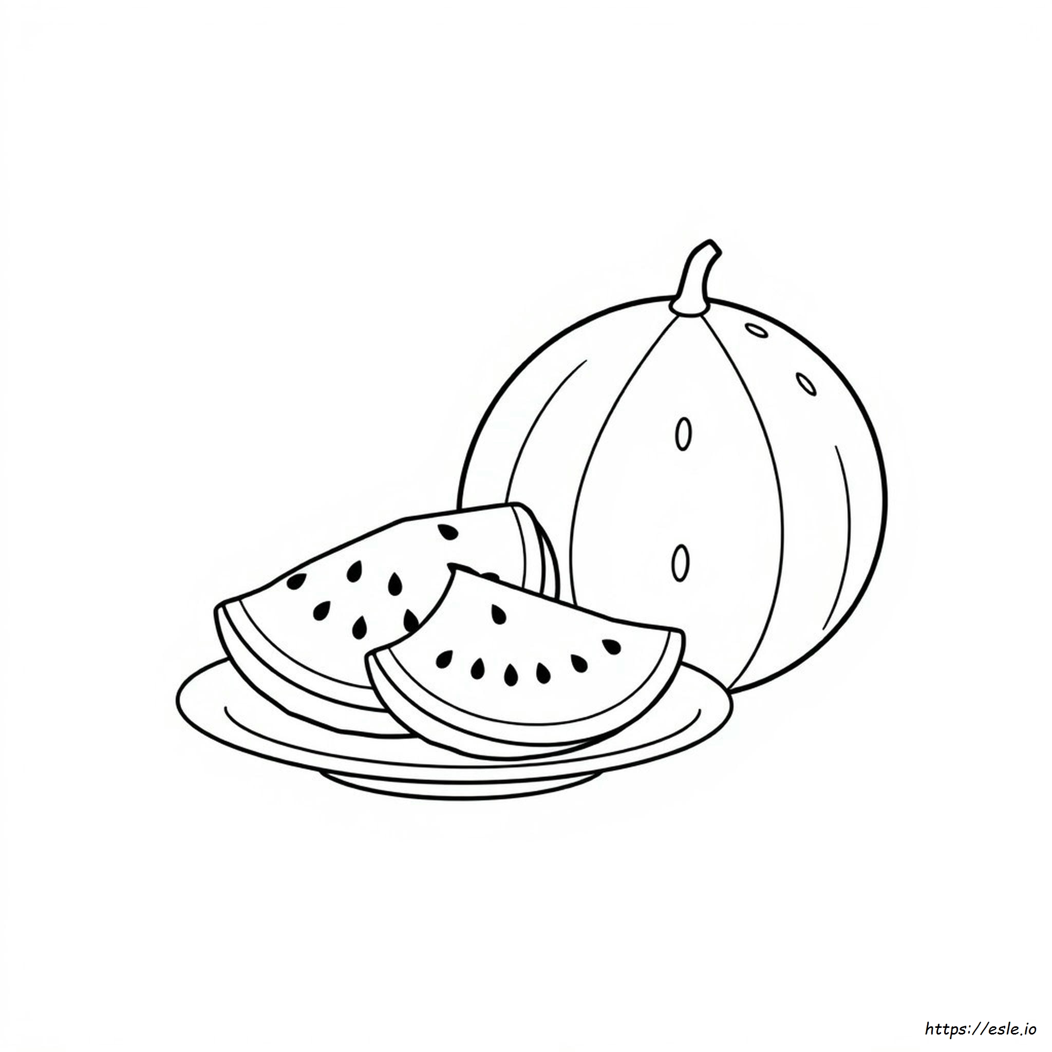 Watermellon Coloring Page
