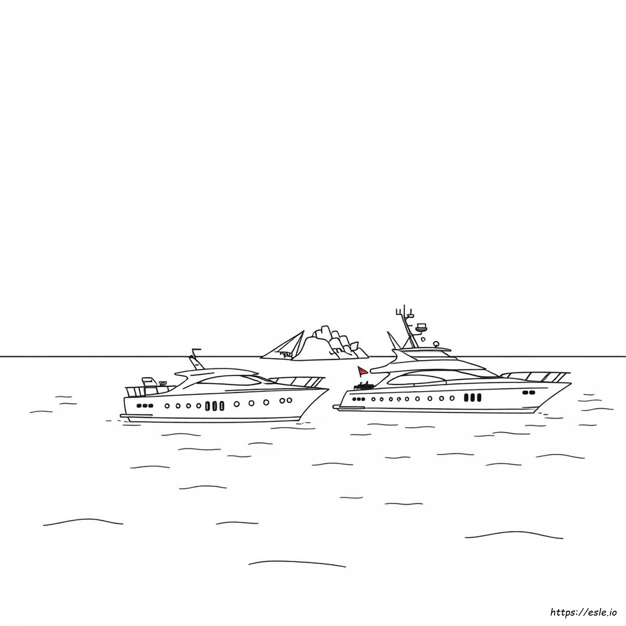 Coloriage Yacht