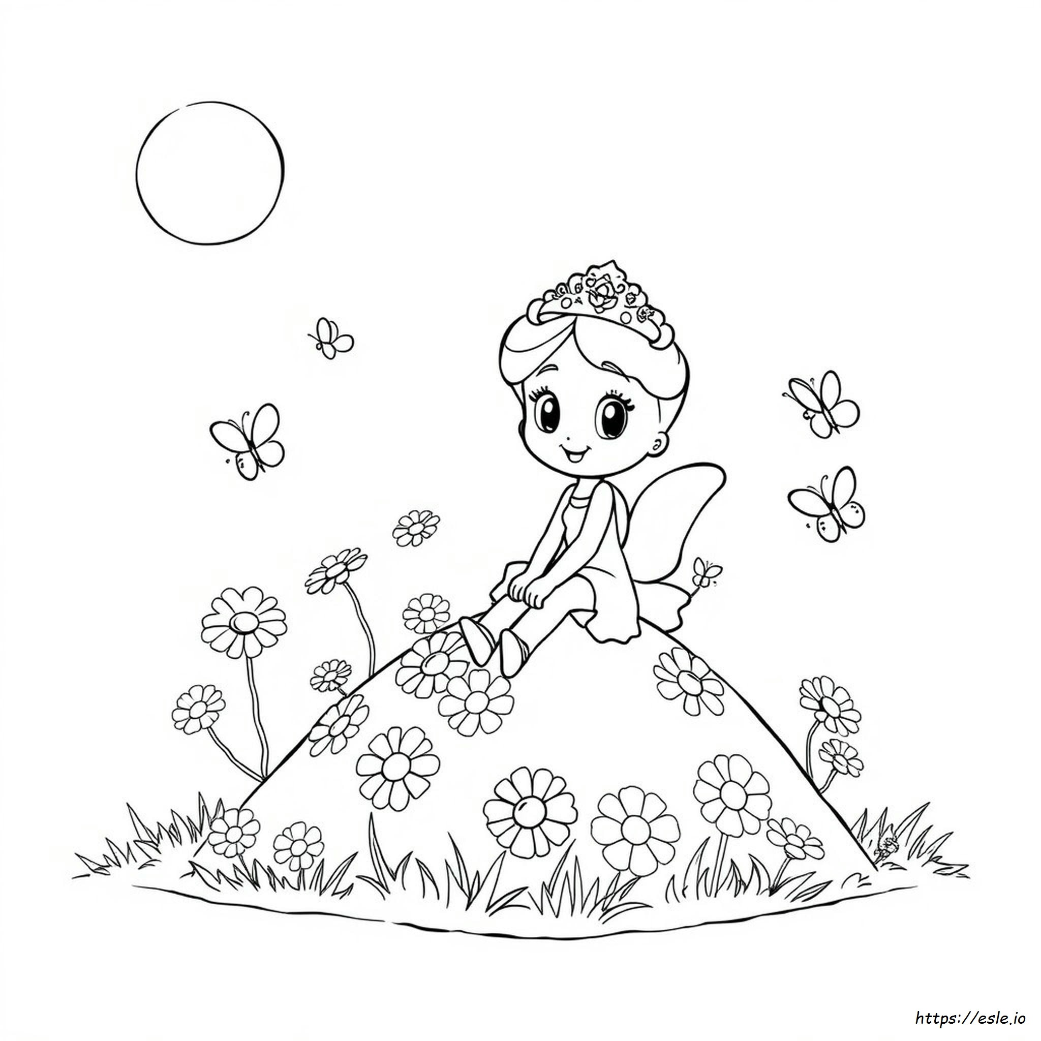 Princess Poppy Colouring Pages