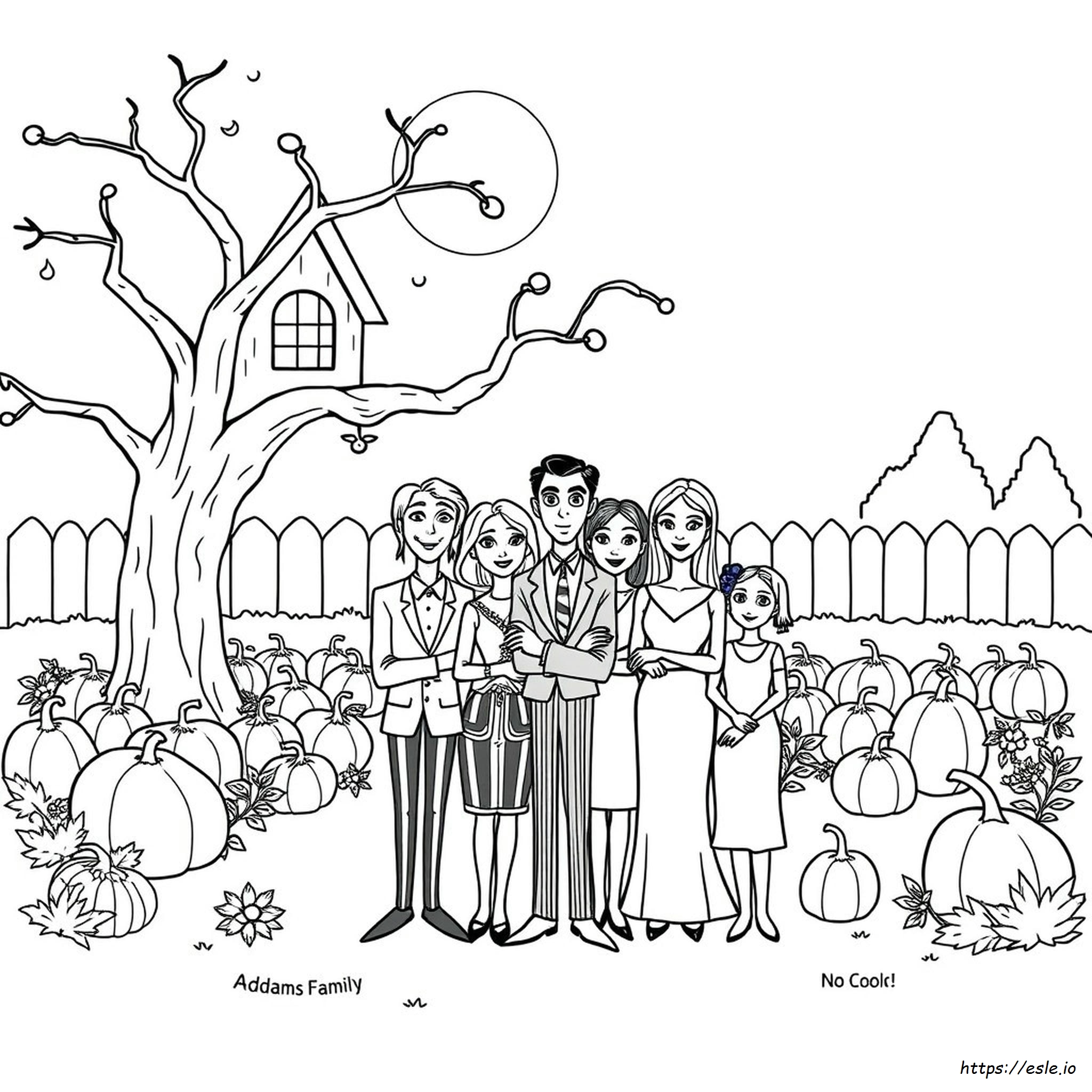 Addams Family Colouring