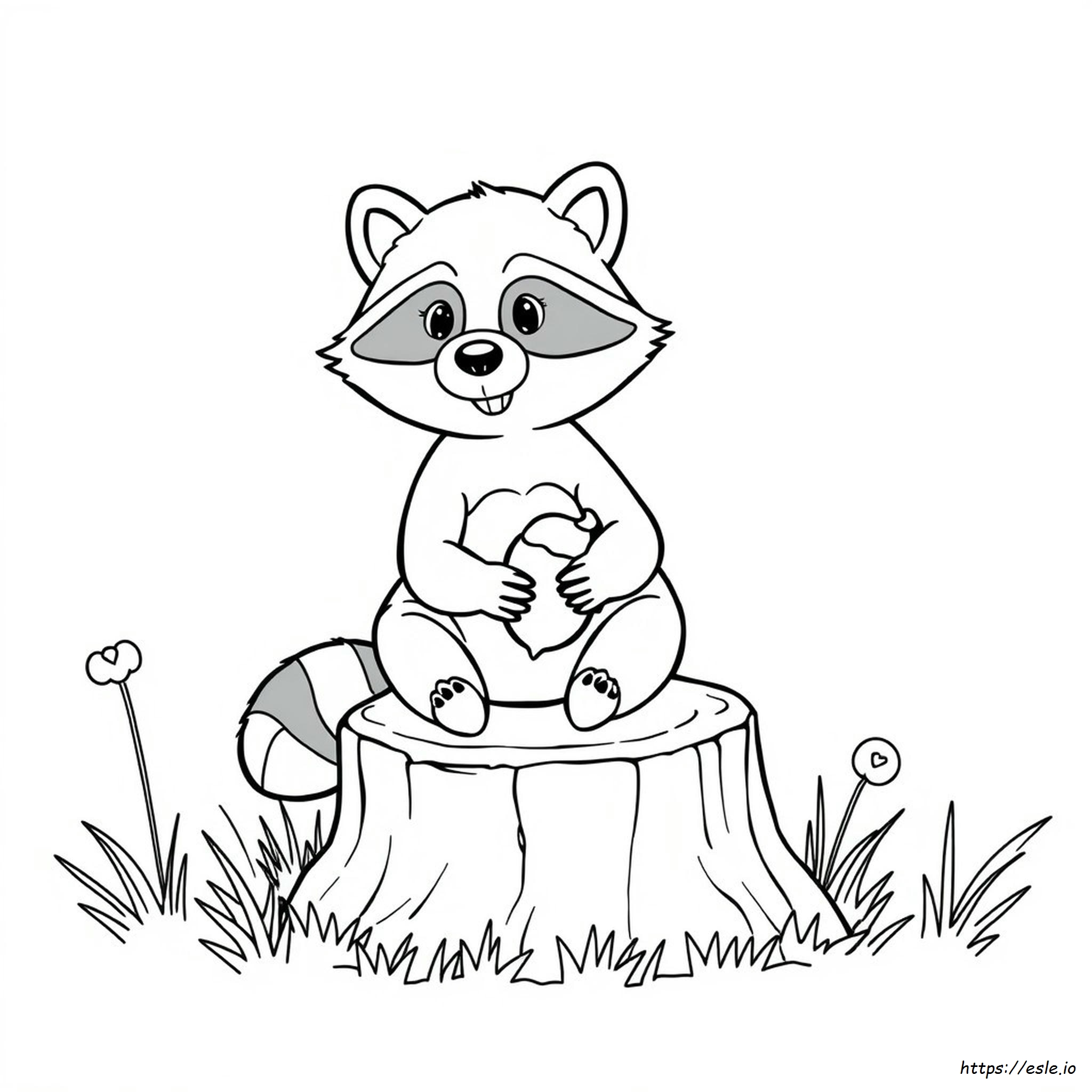 Raccoon Coloring Page Preschool