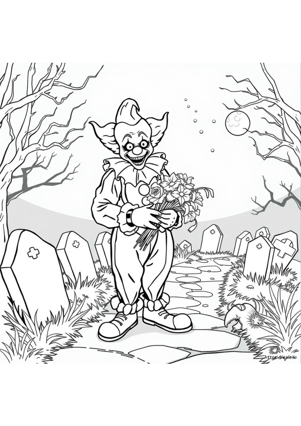 Desenho Assustador Para Colorir