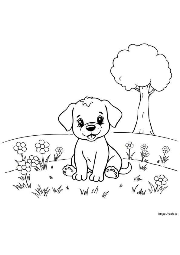 Cute Puppy Coloring Pictures