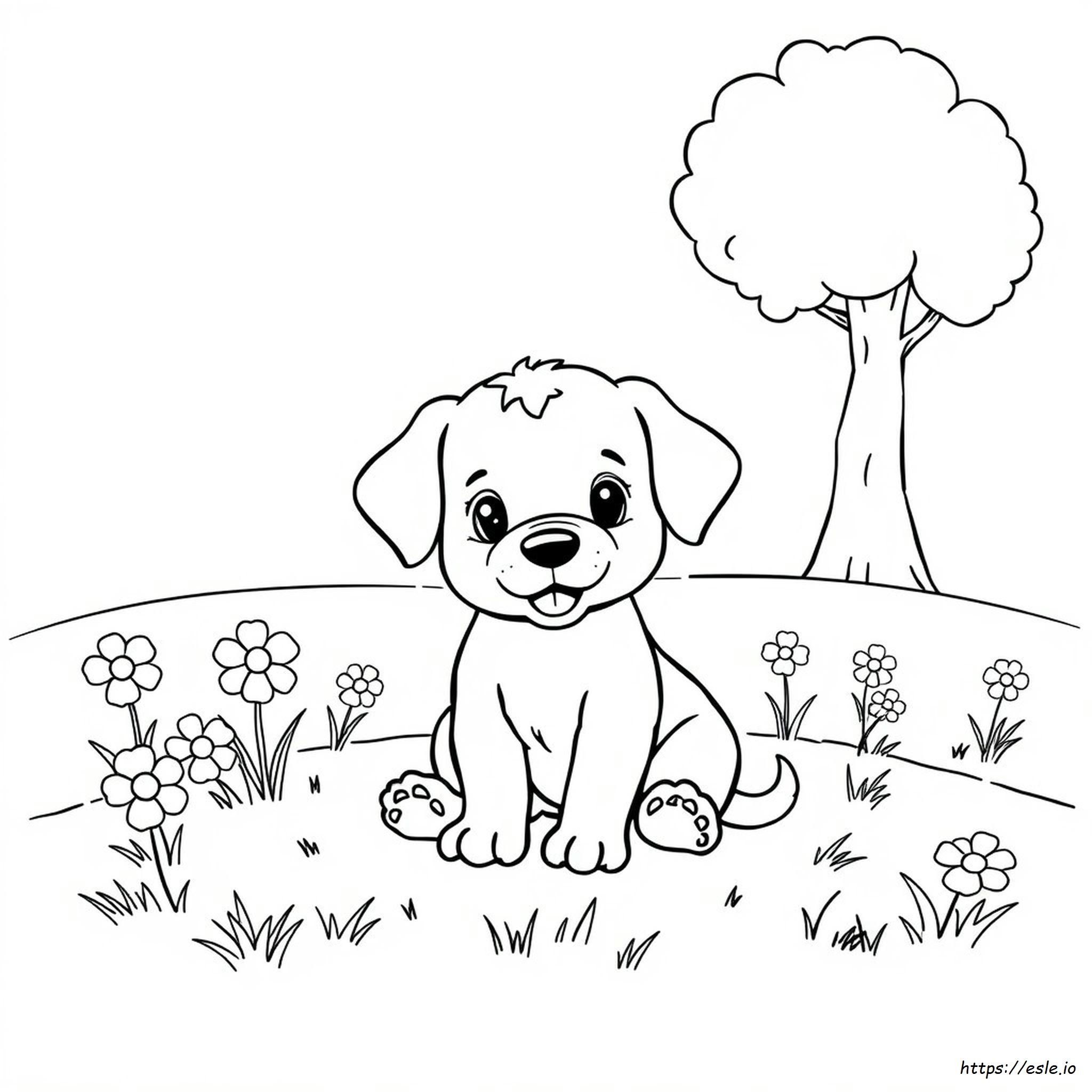 Cute Puppy Coloring Pictures