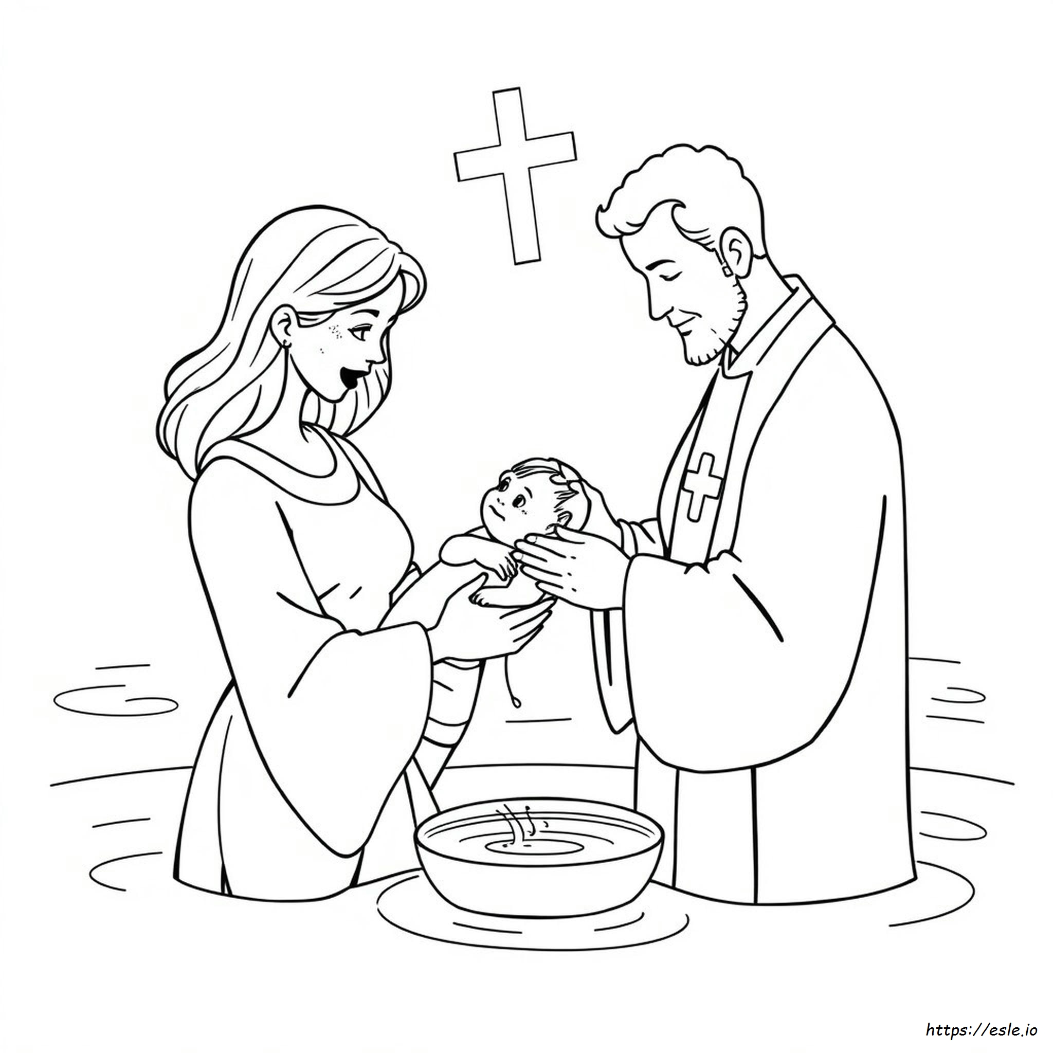 Christening Coloring Pages