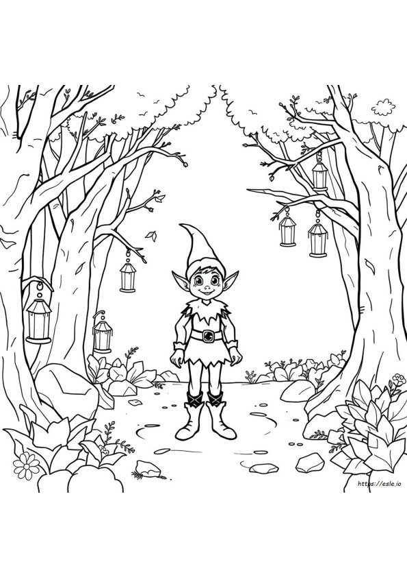 Elf Coloring Sheets Free