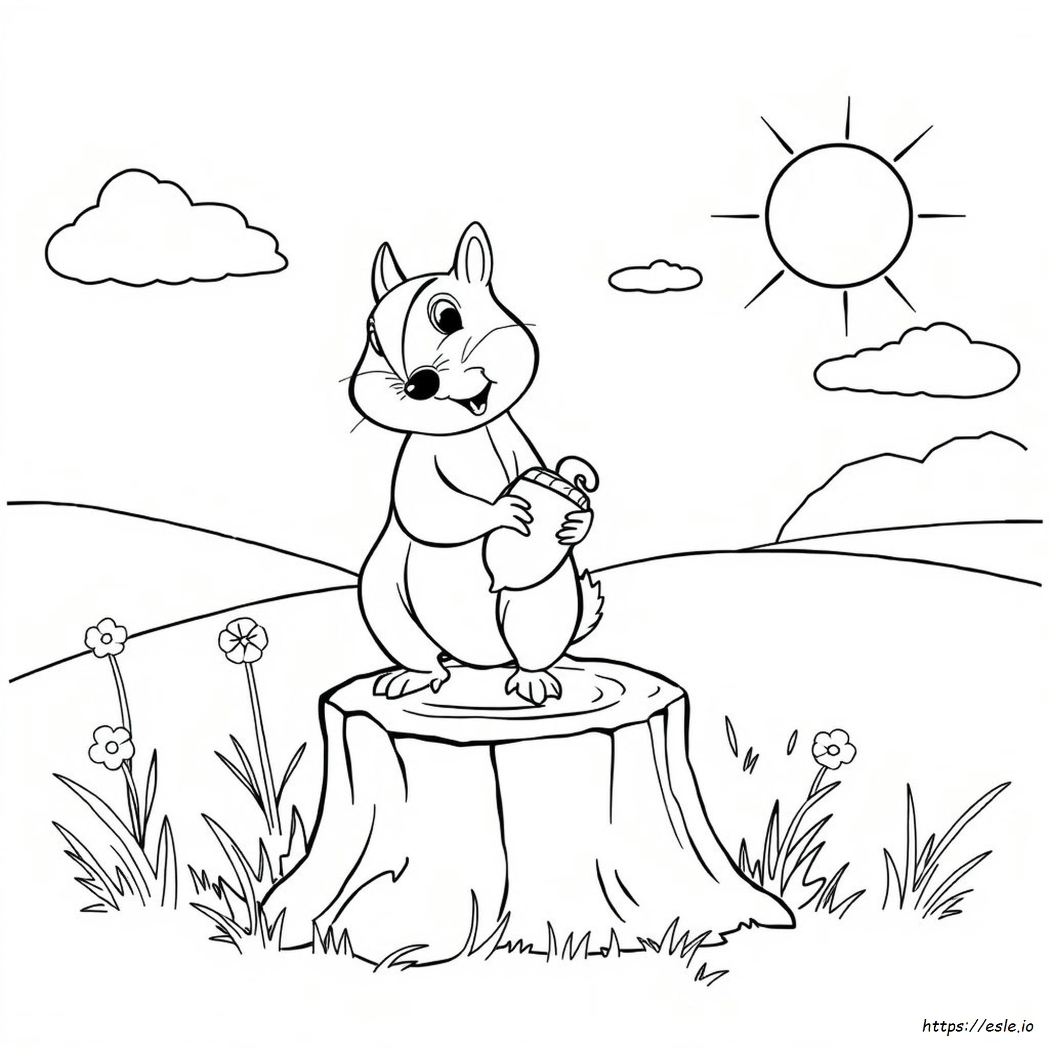 chipmunk-colouring-page