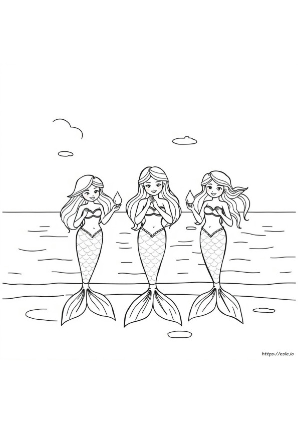 Desenhos Para Colorir De Sereias De H2o