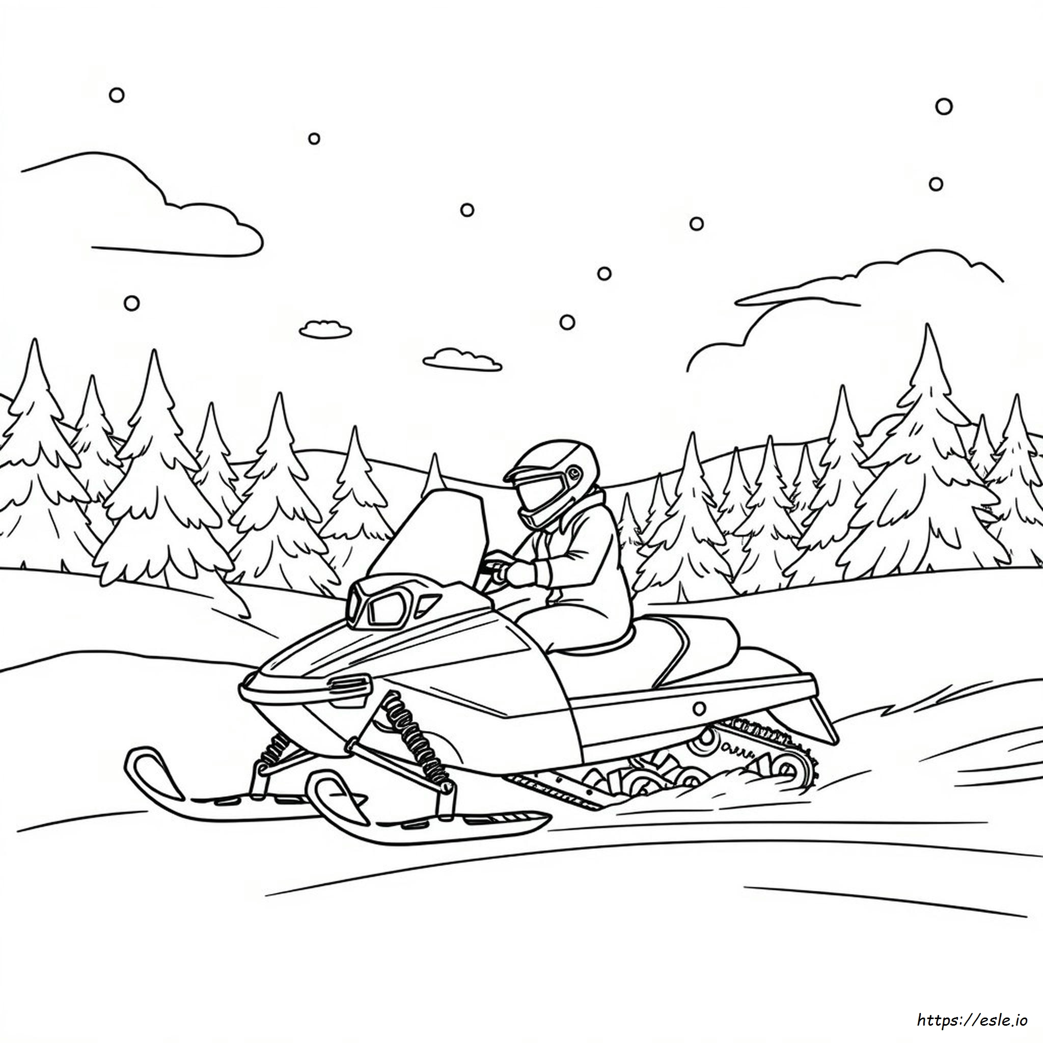 Snowmobile Coloring Pictures