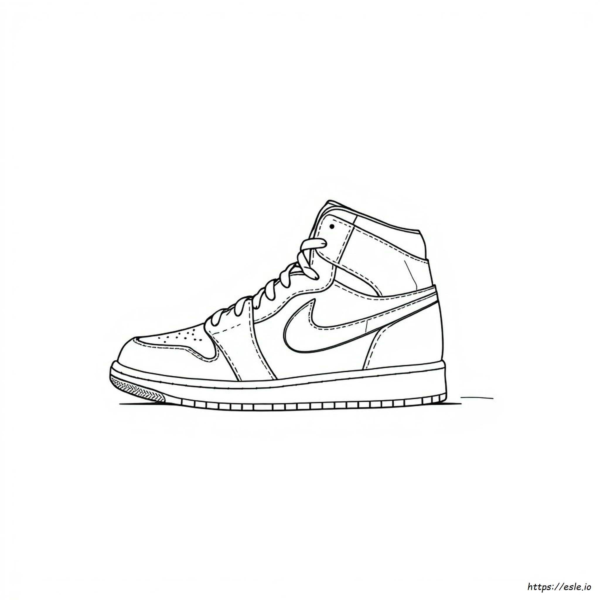 Jordan 1 Colouring Page