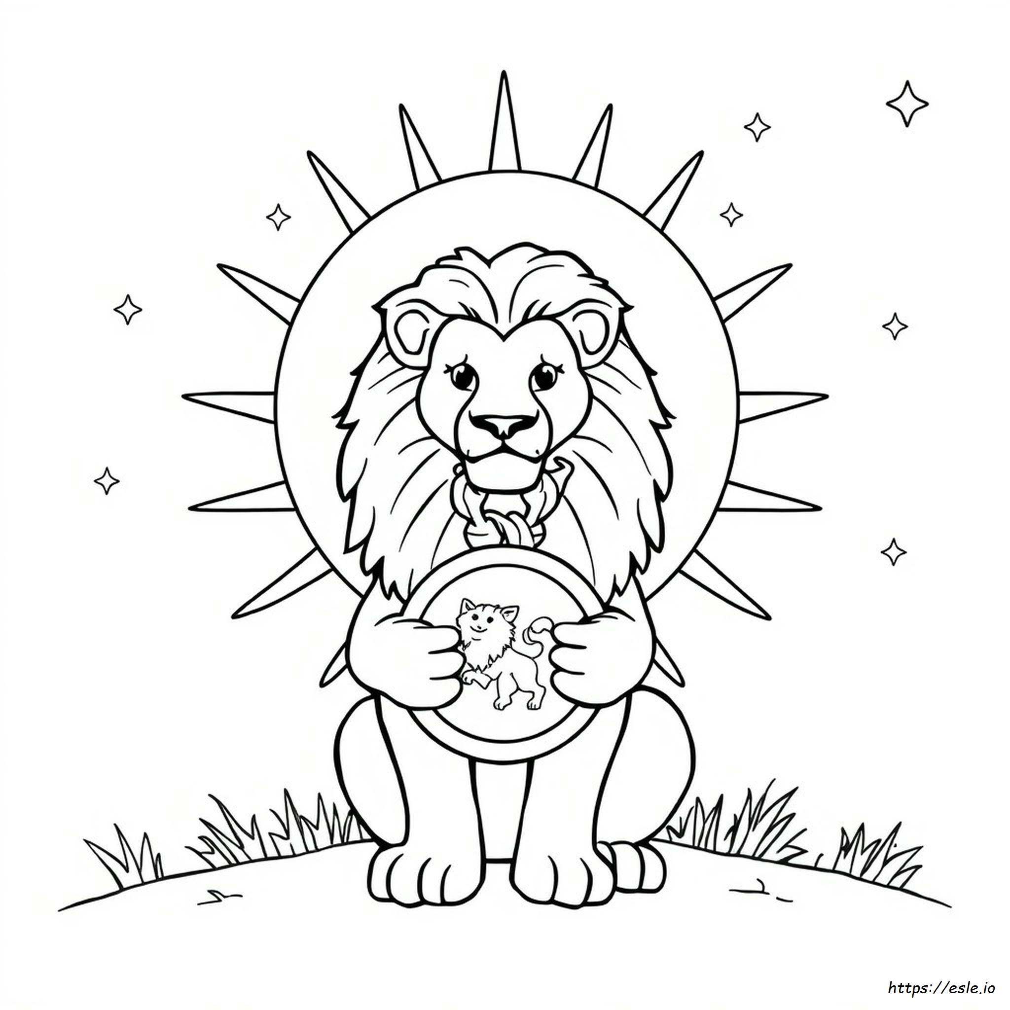 Leone Segno Zodiacale Da Colorare E Stampare