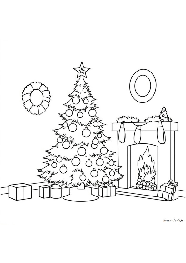 Chirstmas Tree Coloring Page