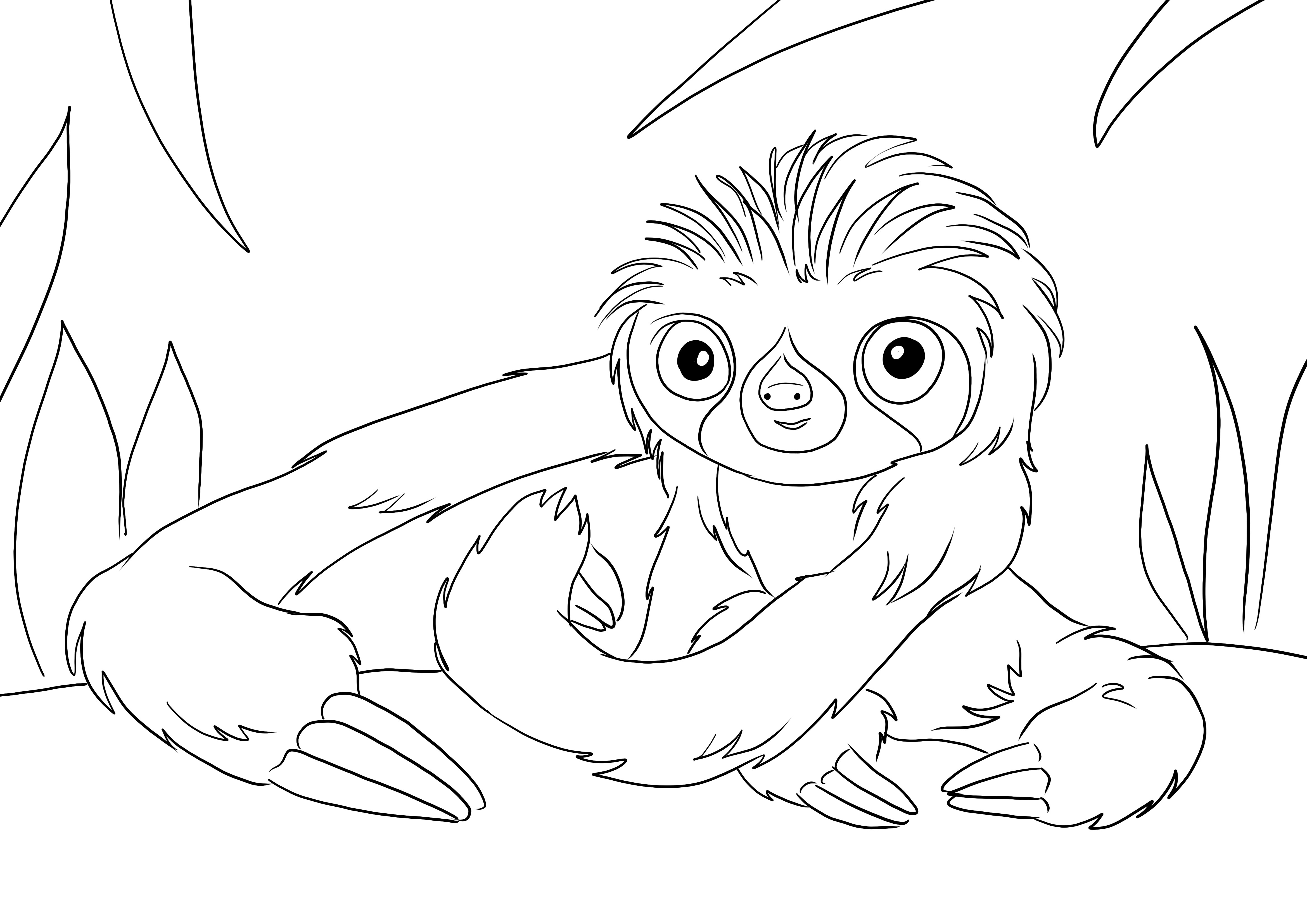 Here is a free printable of Belt from the Croods cartoon easy-to-color page