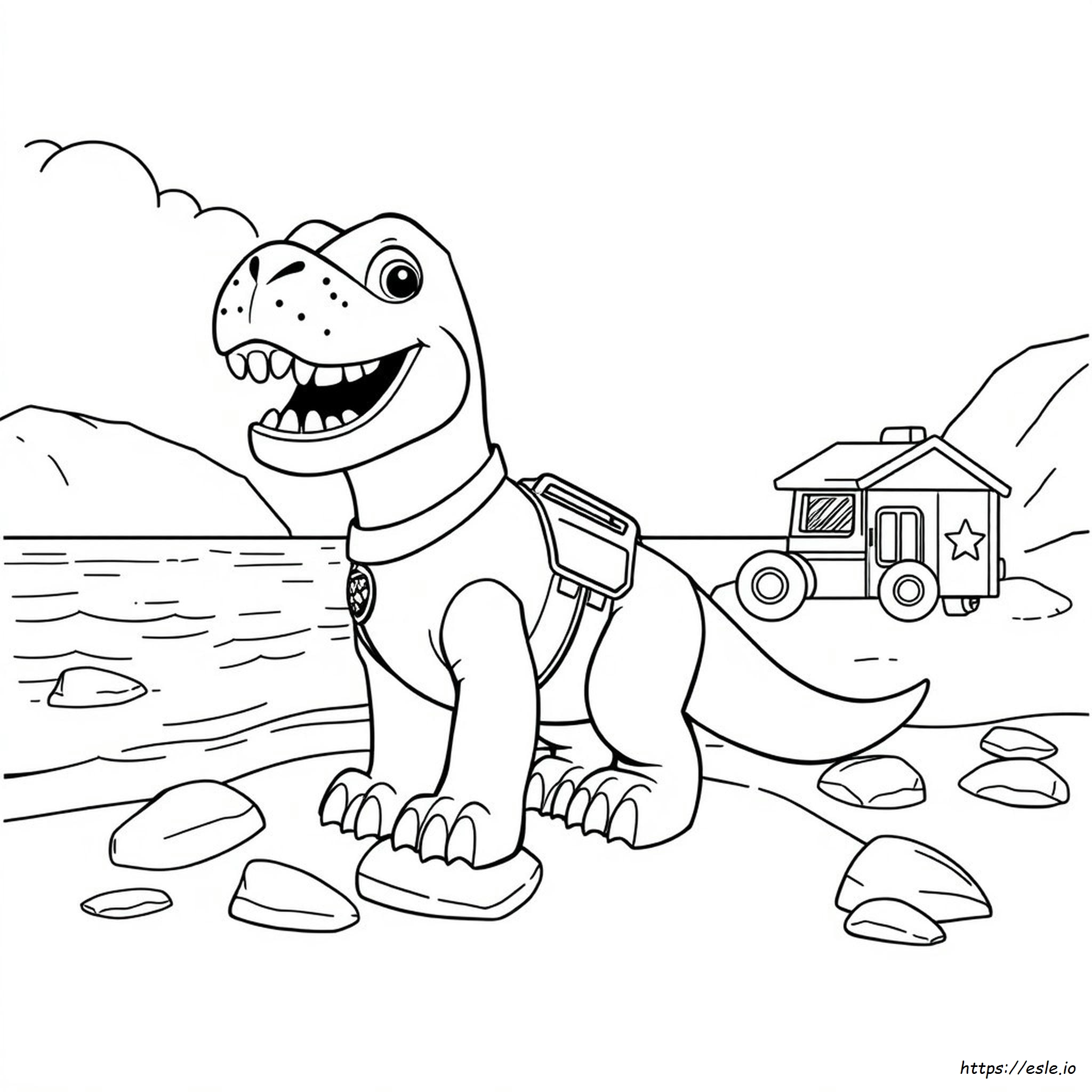 Rex Paw Patrol Coloring Page