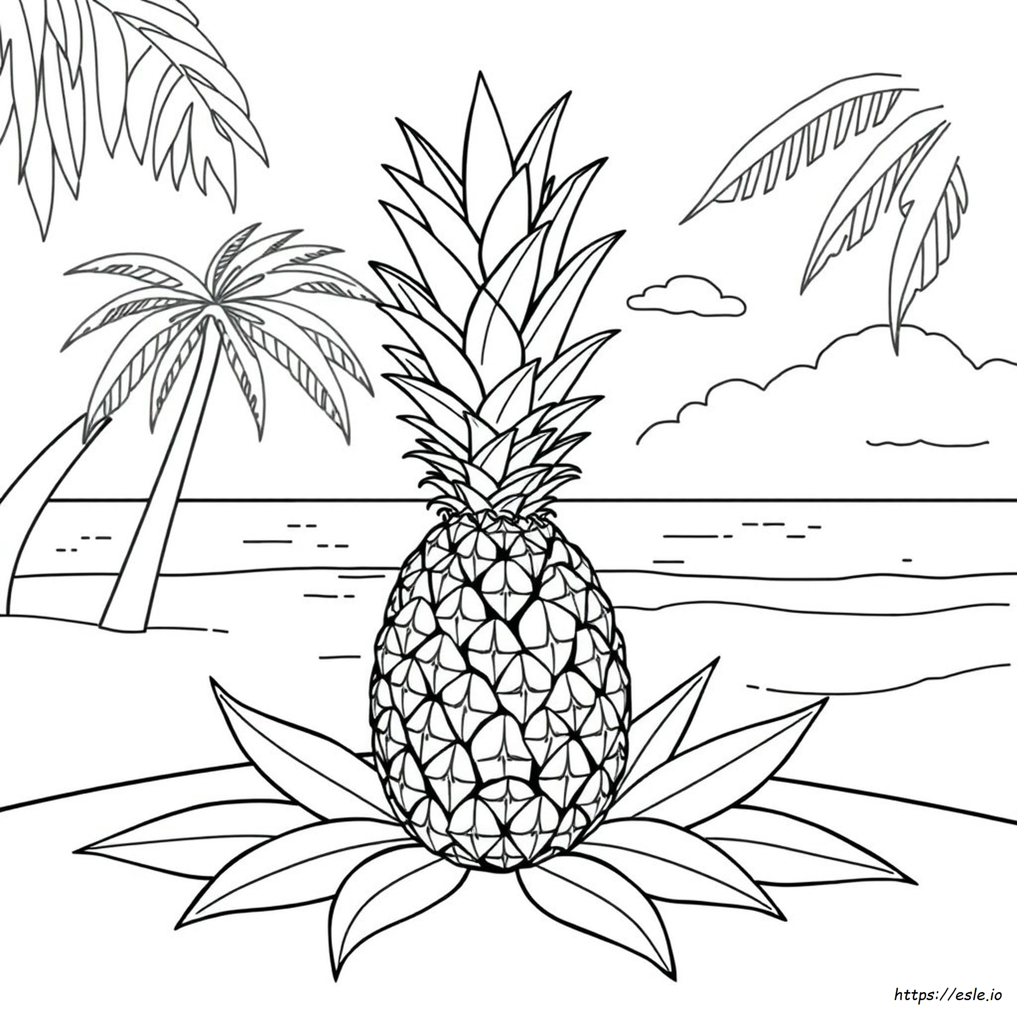 Picture Of Pineapple For Colouring