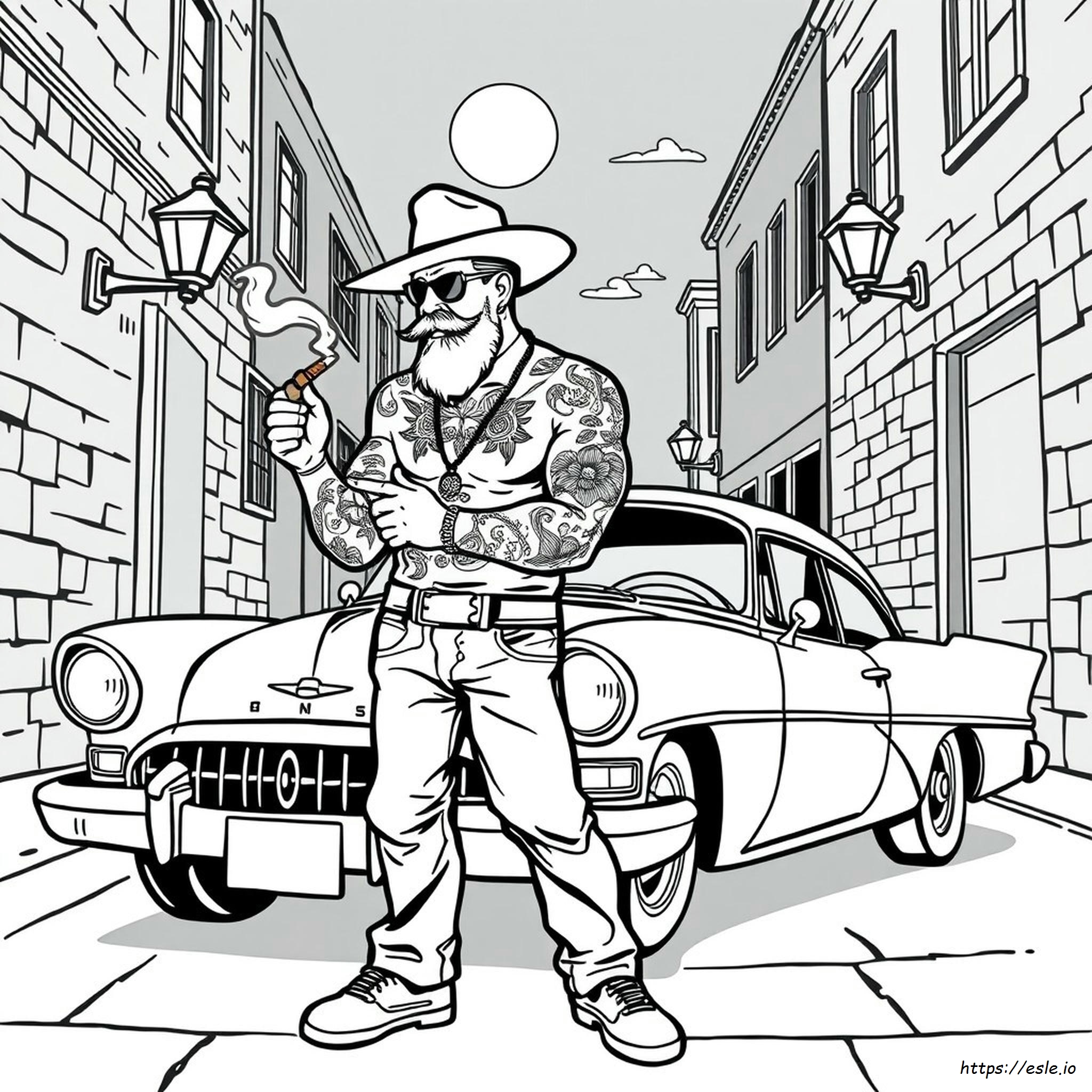 Tattoo Gangster Coloring Pages For Adults