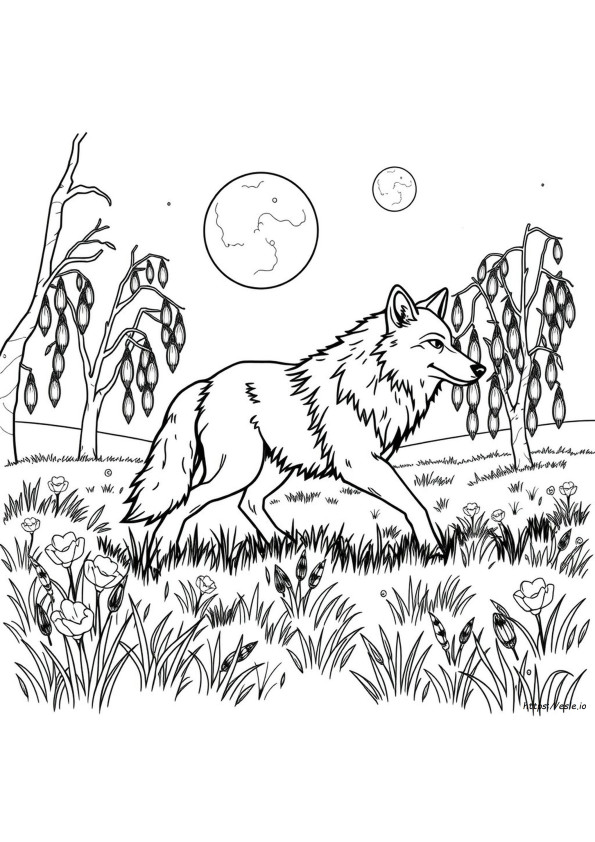 Mythical Wolf Coloring Pages