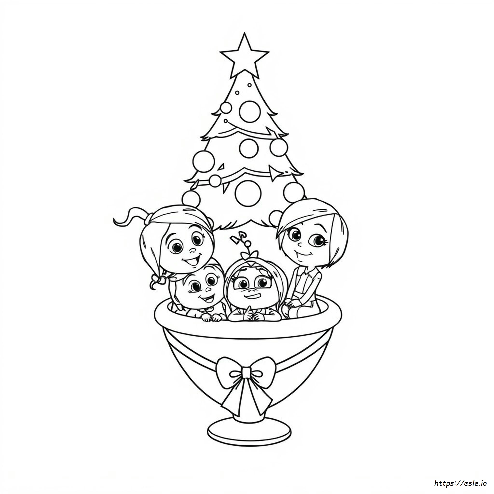 Inside Out Christmas Coloring Pages