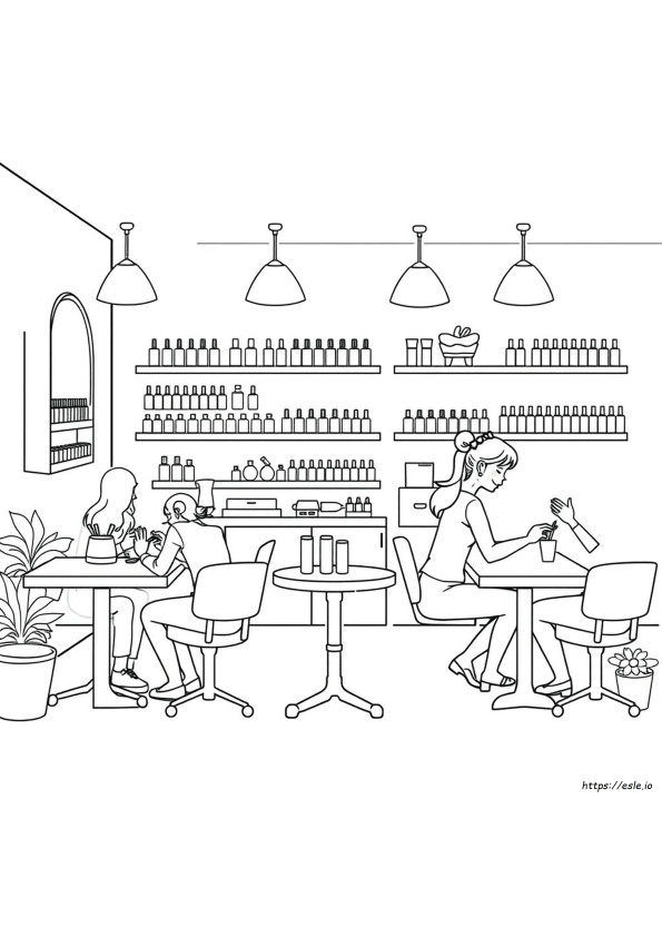 Nail Salon Coloring Pages