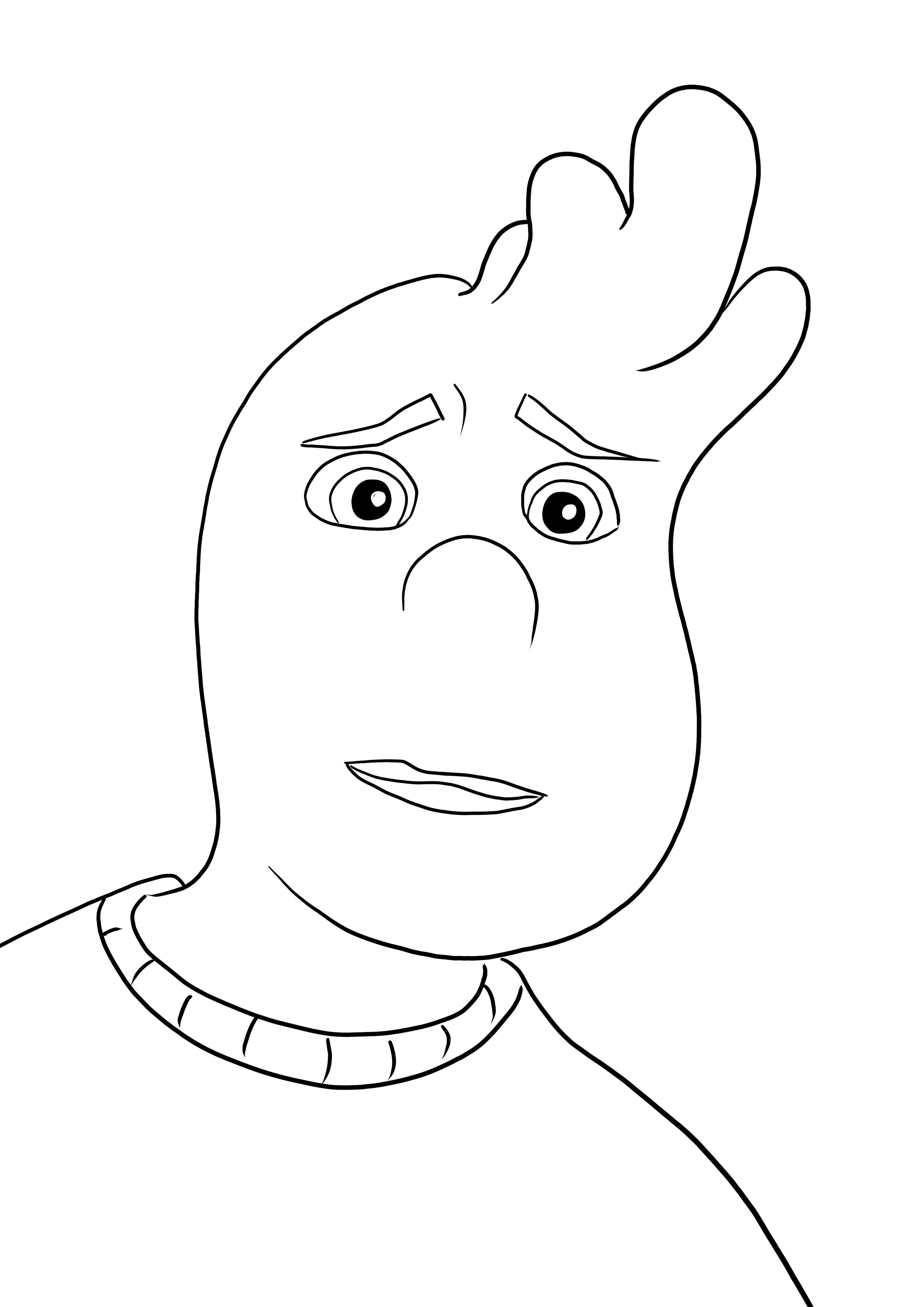 Una imagen fácil de colorear de Wade de la caricatura Elemental gratis para imprimir o descargar