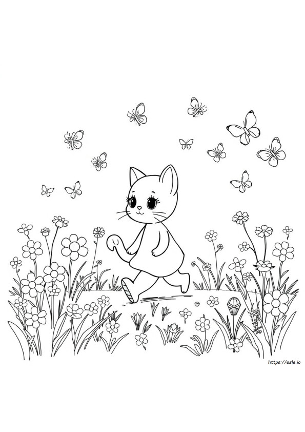 ルルキャティ 塗り絵