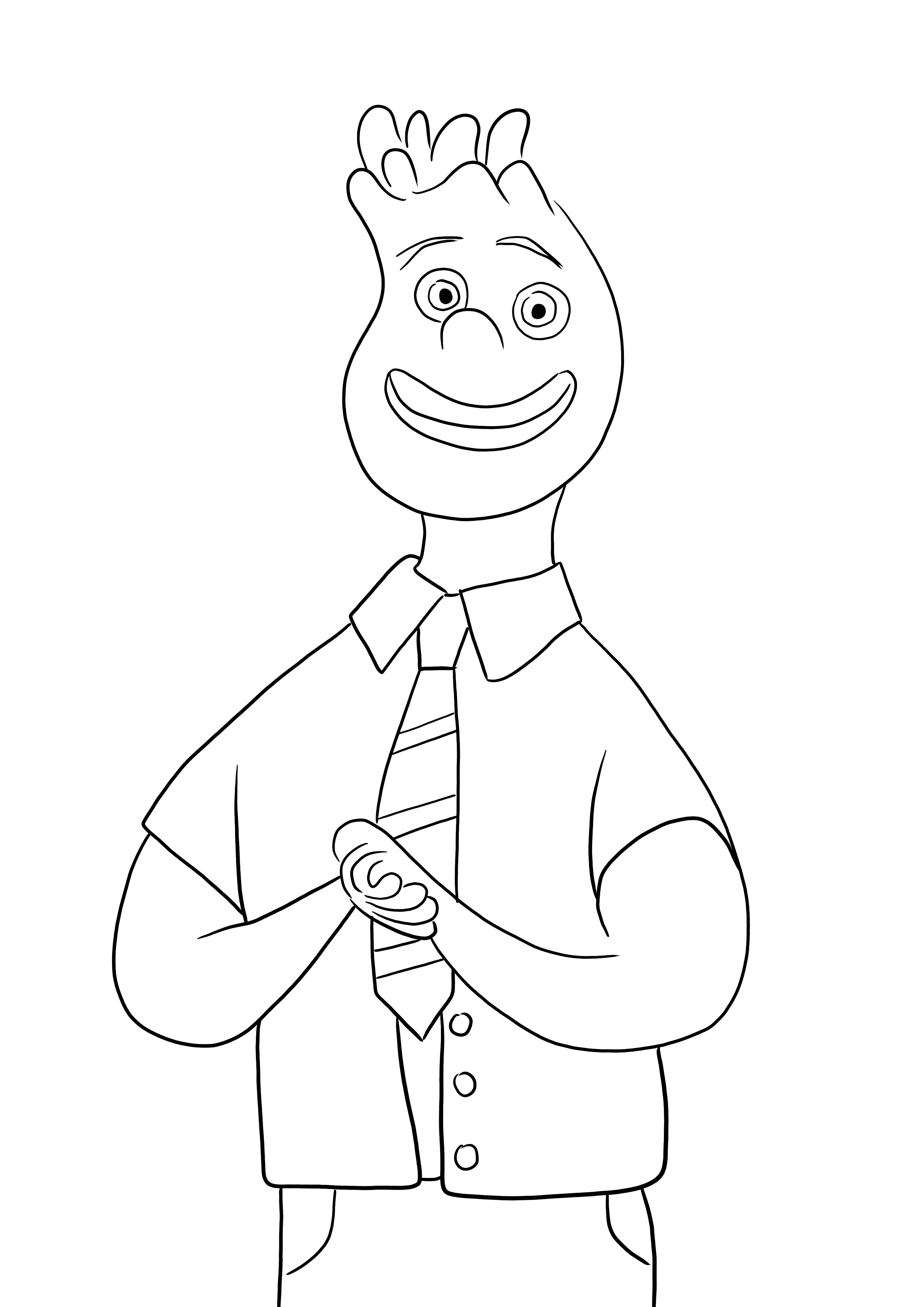 Happy Wade-free printable and coloring image is ready to be colored with fun