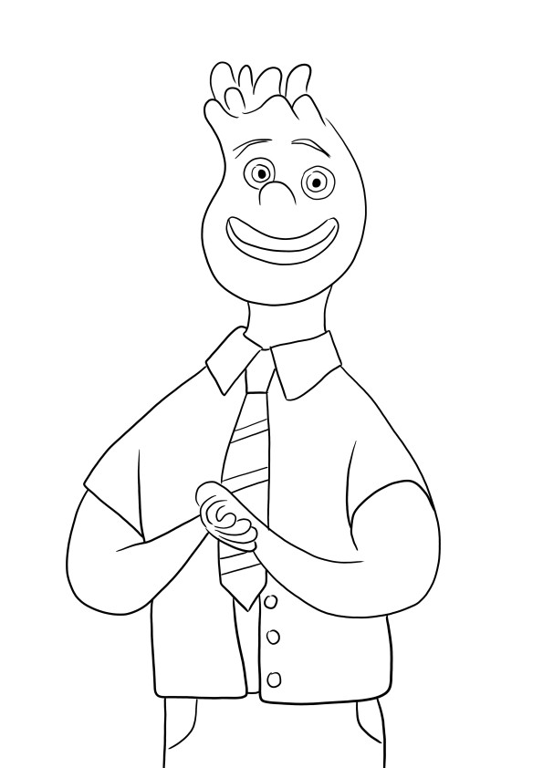 Happy Wade-free printable and coloring image is ready to be colored with fun