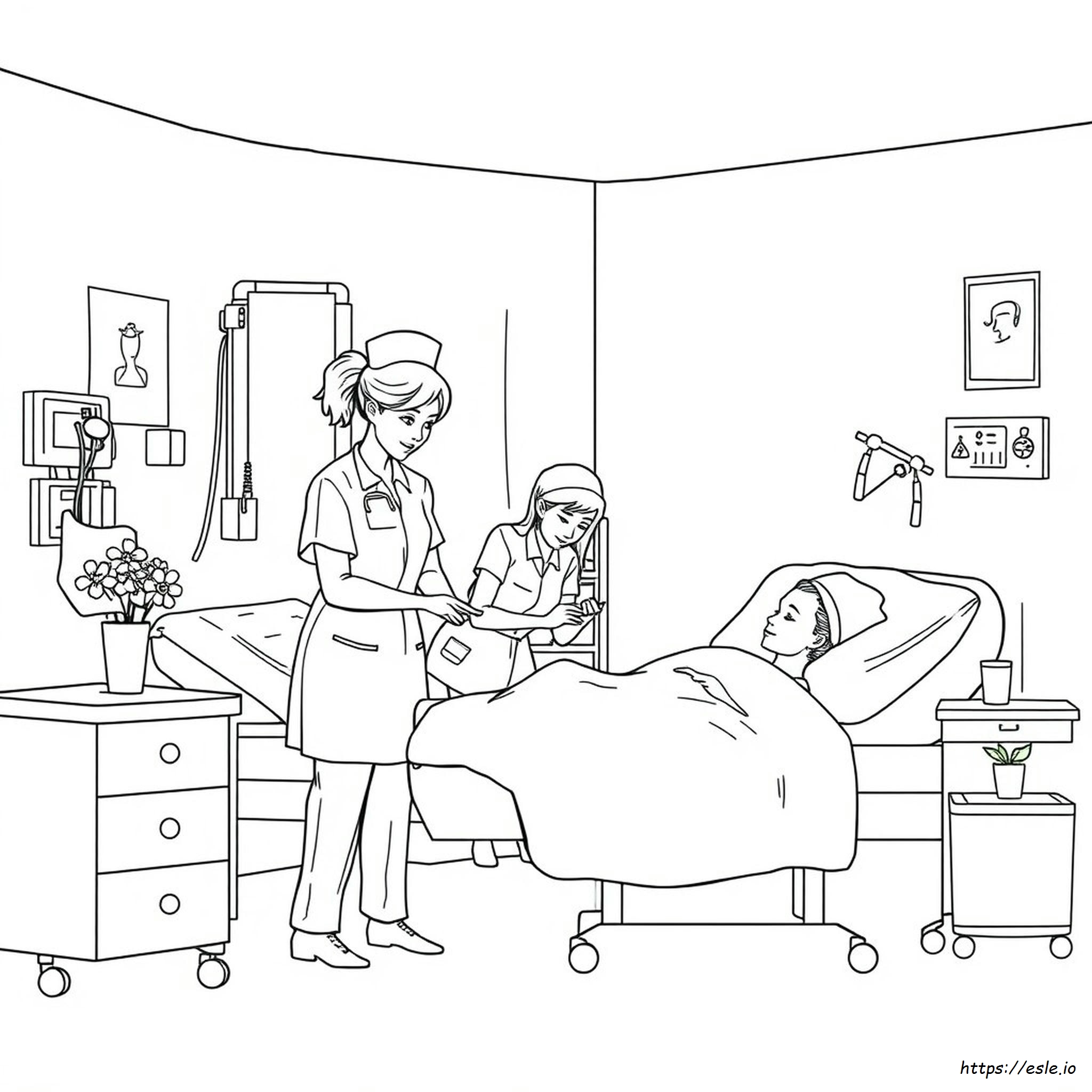 Nurse Colouring Picture