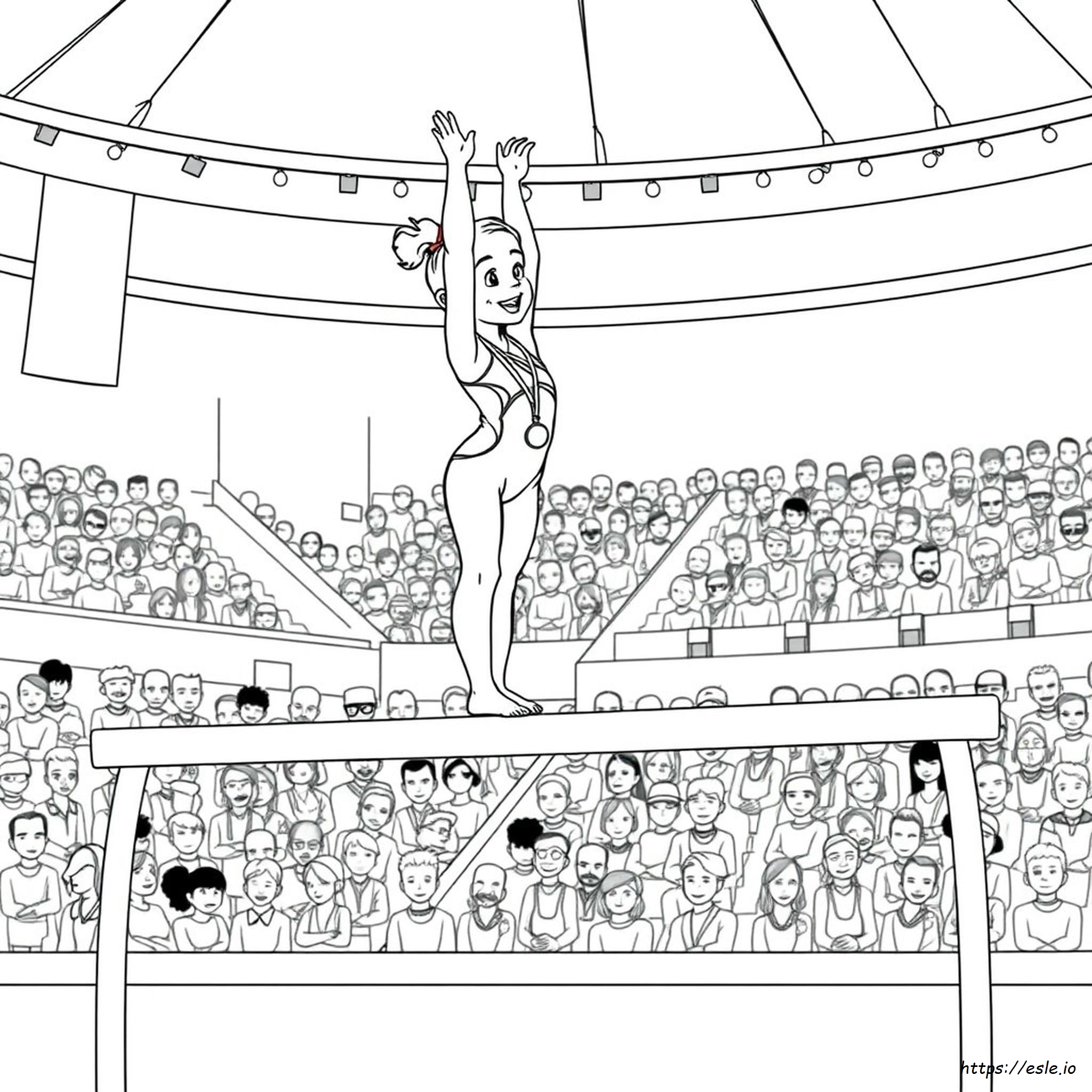 Olympic Coloring Pages Gymnastics