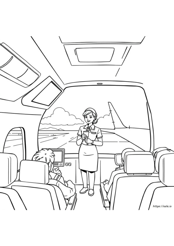 Disegni Di Assistenti Di Volo Da Colorare