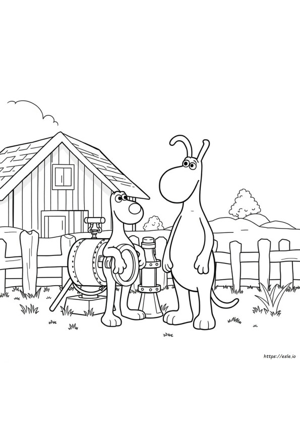 Kolorowanka Wallace I Gromit