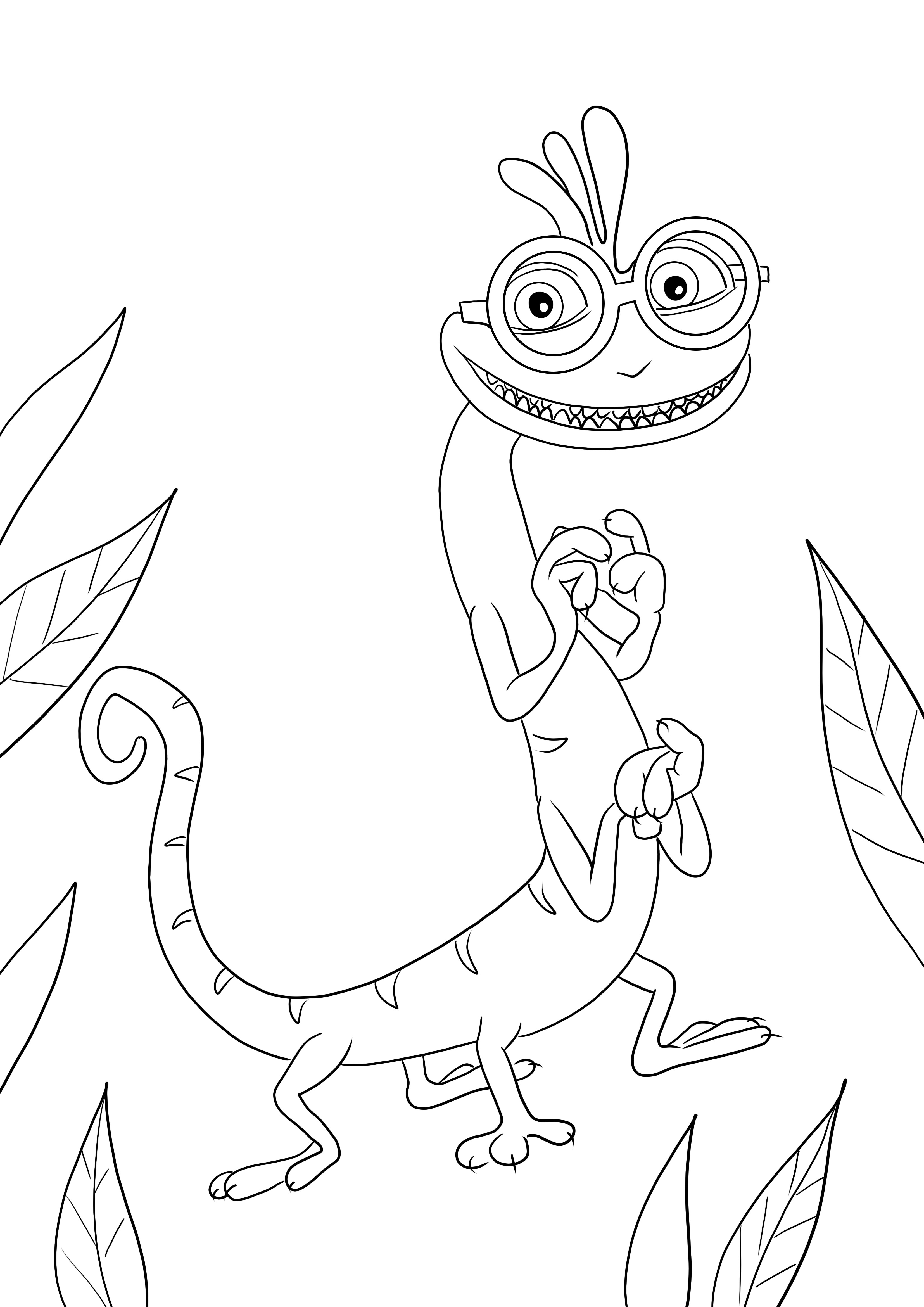 Fácil colorir e baixar a imagem do filme Randall Boggs da Monsters Inc