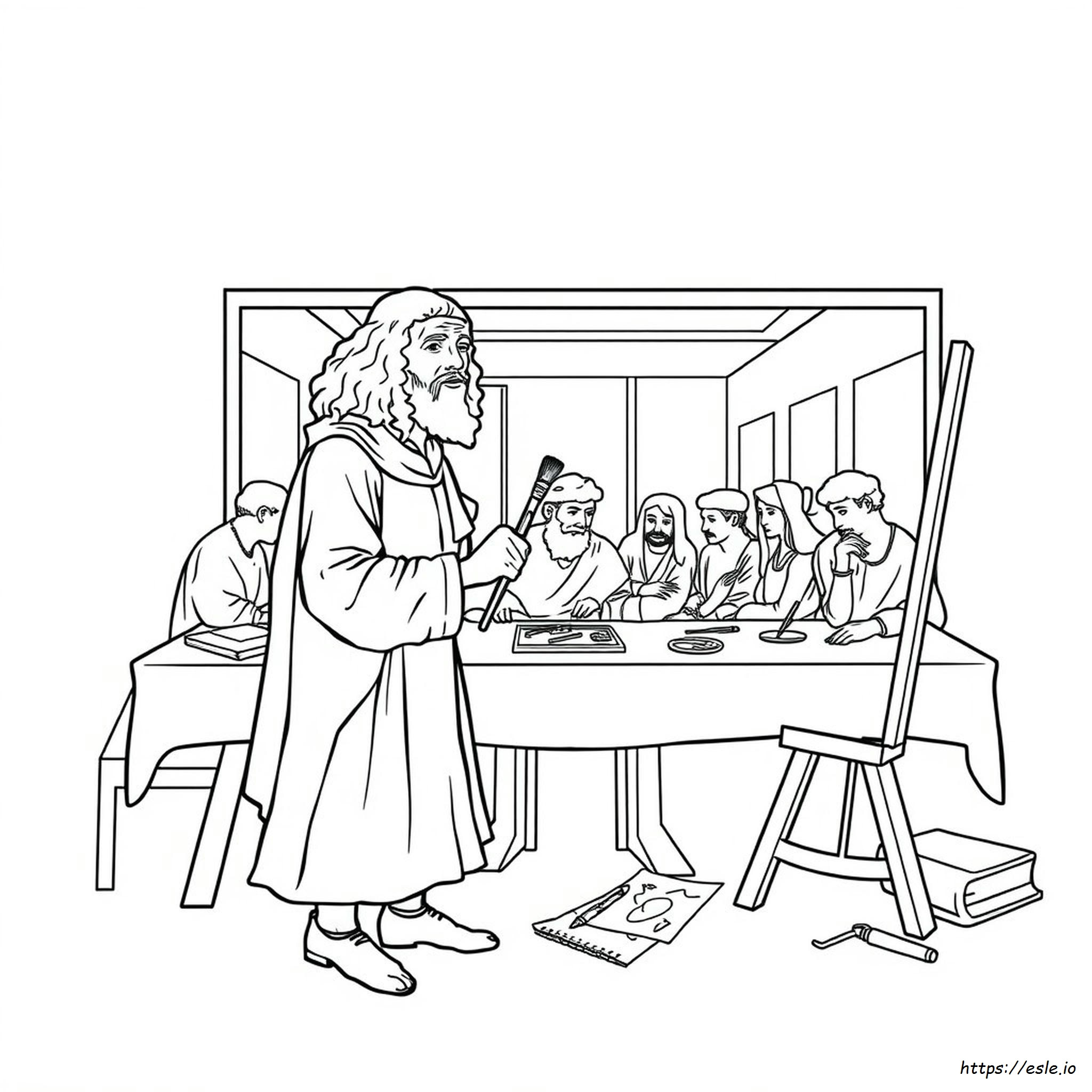Da Vinci Para Colorear