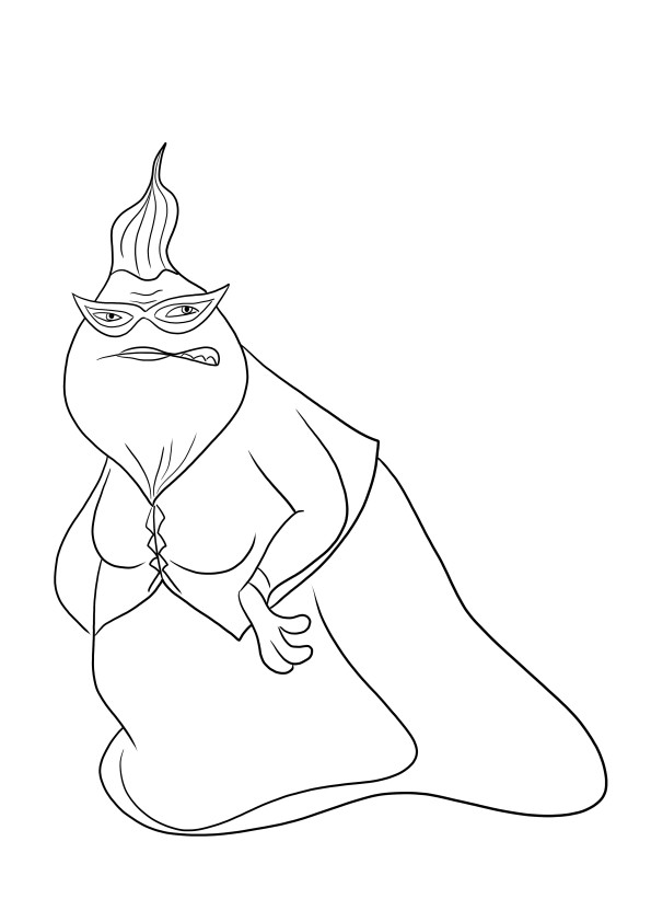 Monsters Inc Roz character free for coloring and printing page for kids