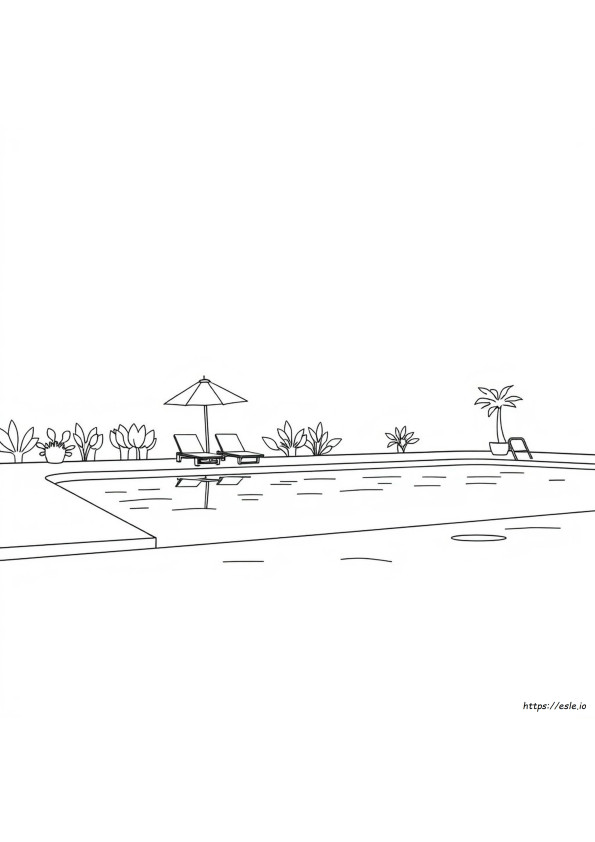 Kolam Renang Gambar Mewarnai