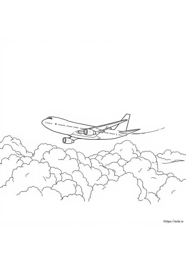 Aereo 747 Da Colorare