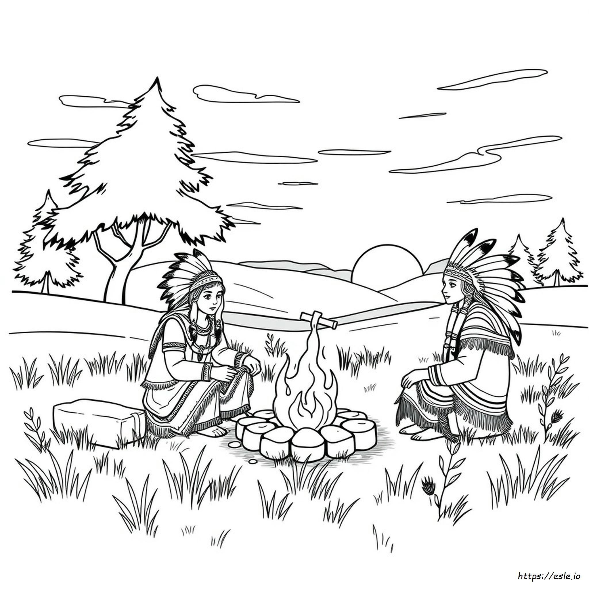 Indigenous Coloring Pages Free