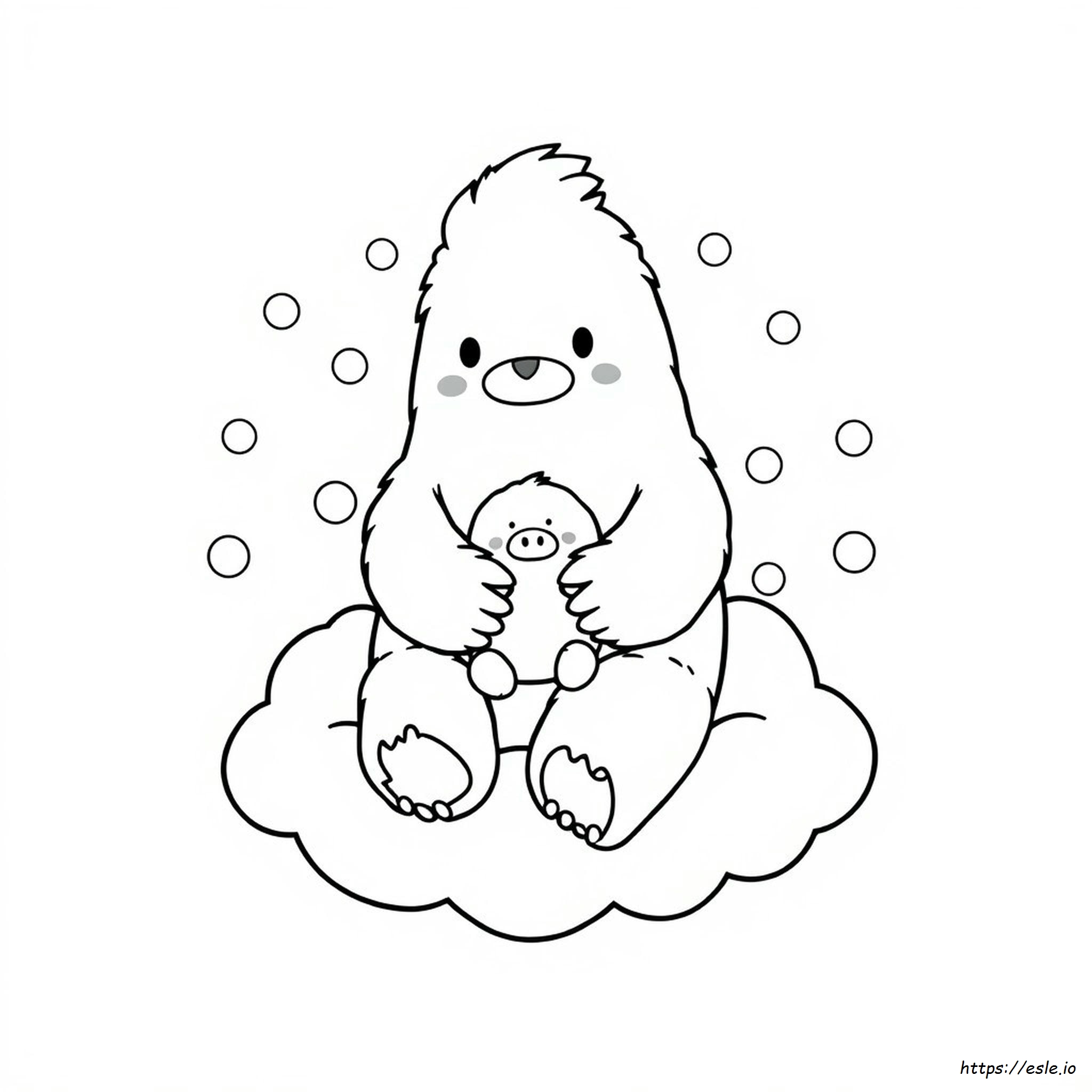 Bigfoot Squishmallow Coloring Page