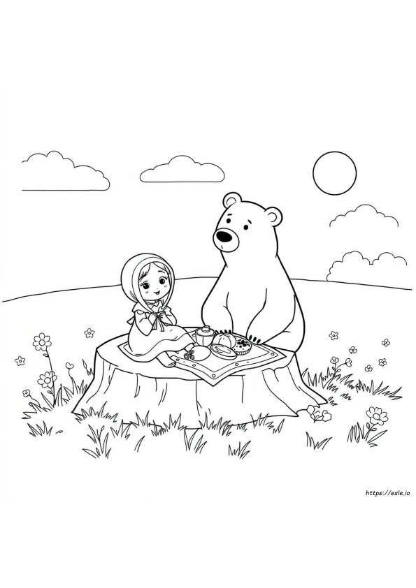 Masha And The Bear Coloring Book