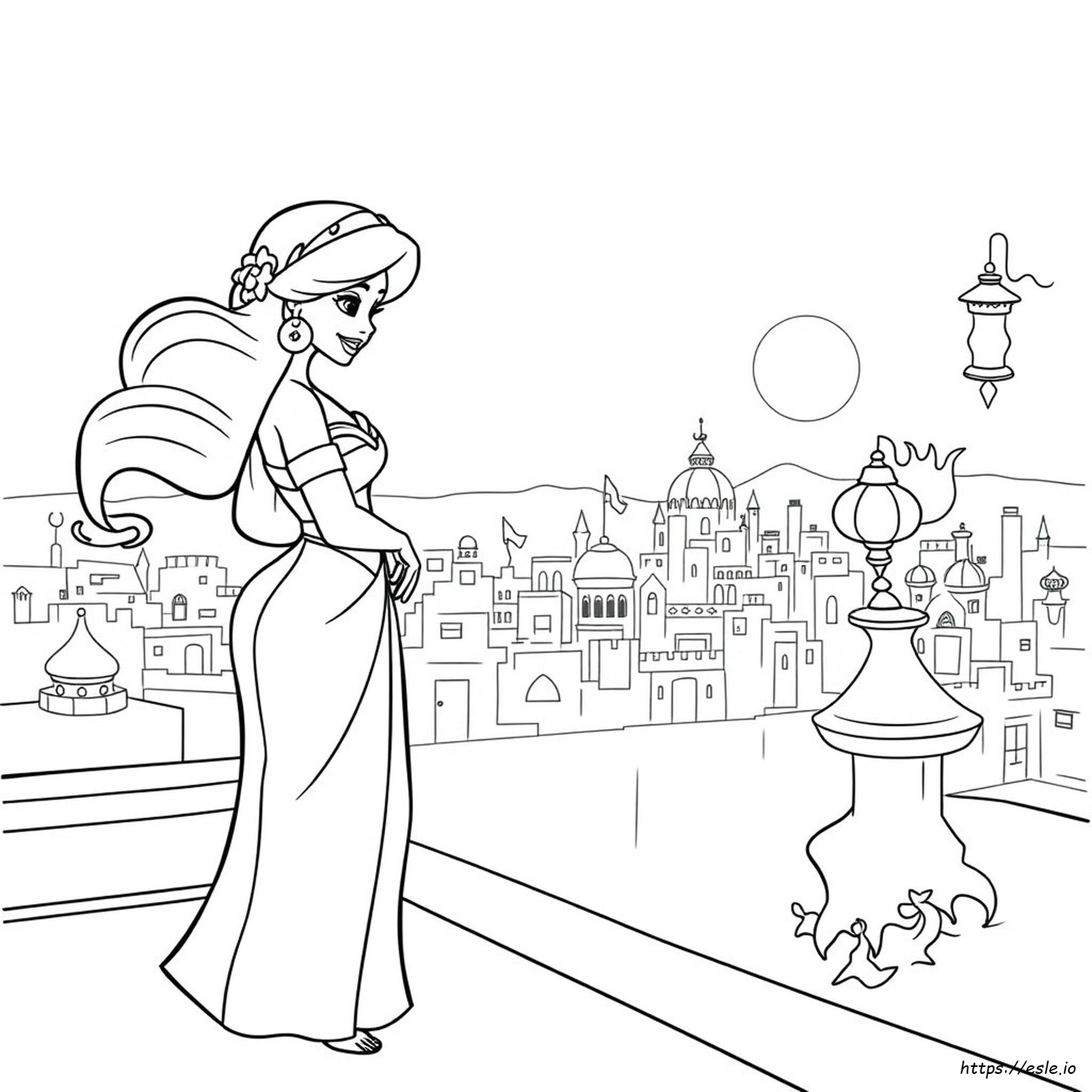 Principessa Jasmine Da Colorare