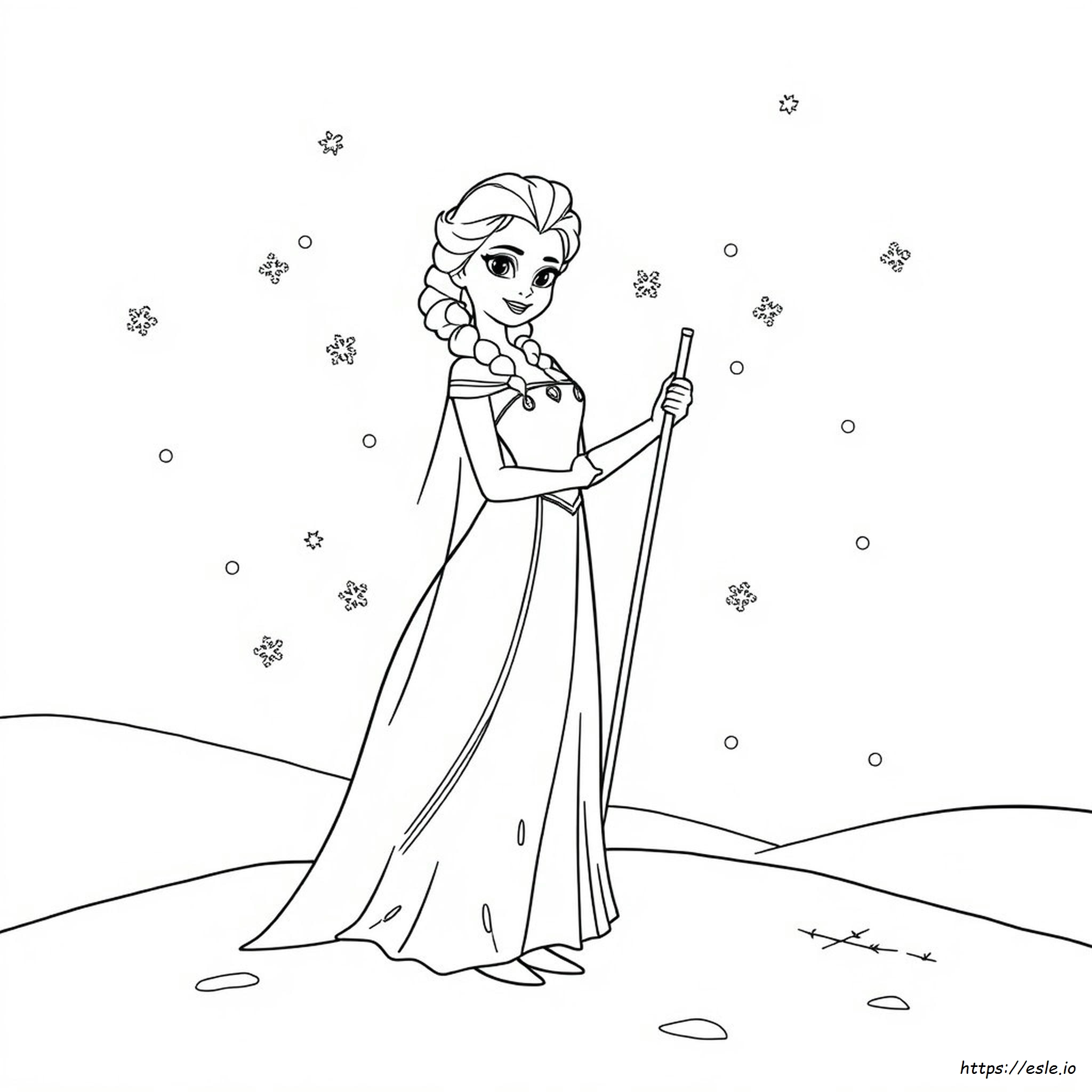Dibujo Para Colorear De Elsa Imprimible