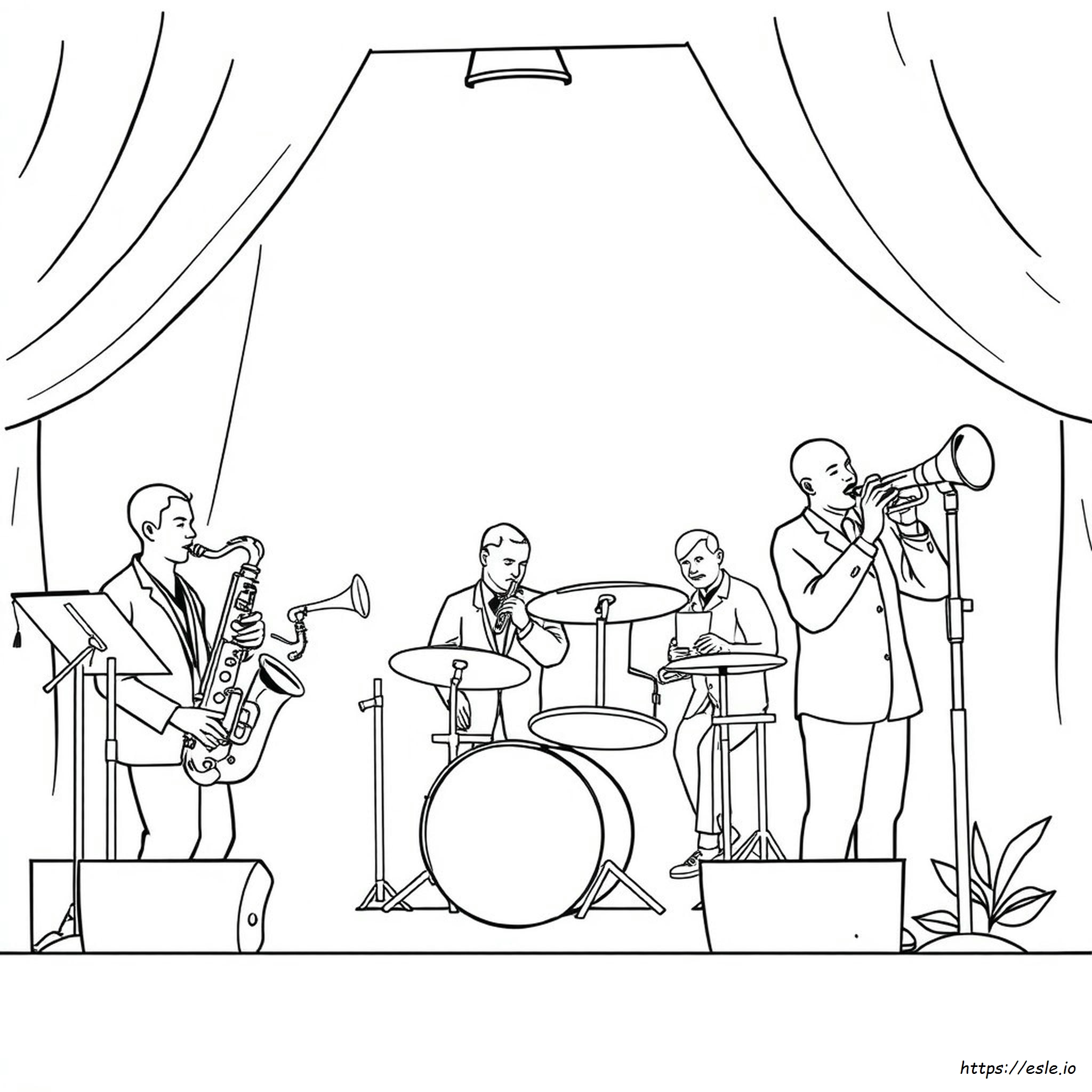 Dibujos De Música Jazz Para Colorear