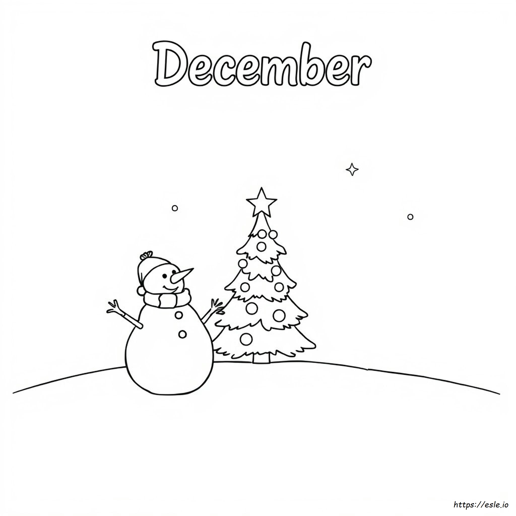 Calendario Da Colorare Di Dicembre