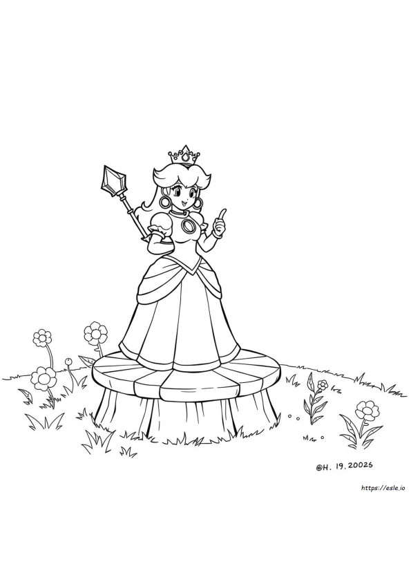 Principessa Peach Da Colorare