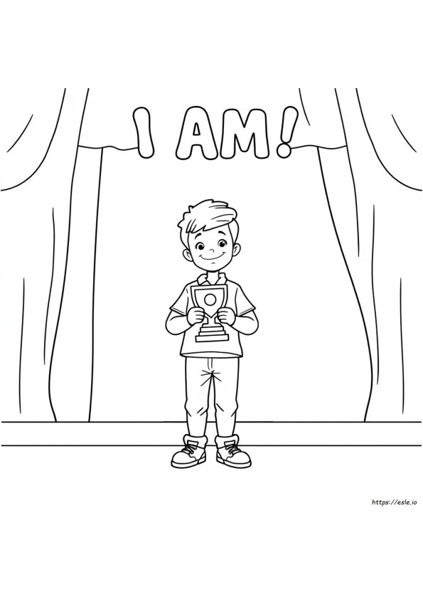 I Am Affirmation Coloring Pages For Boys